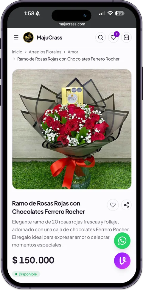 Tienda Venddy en el celular